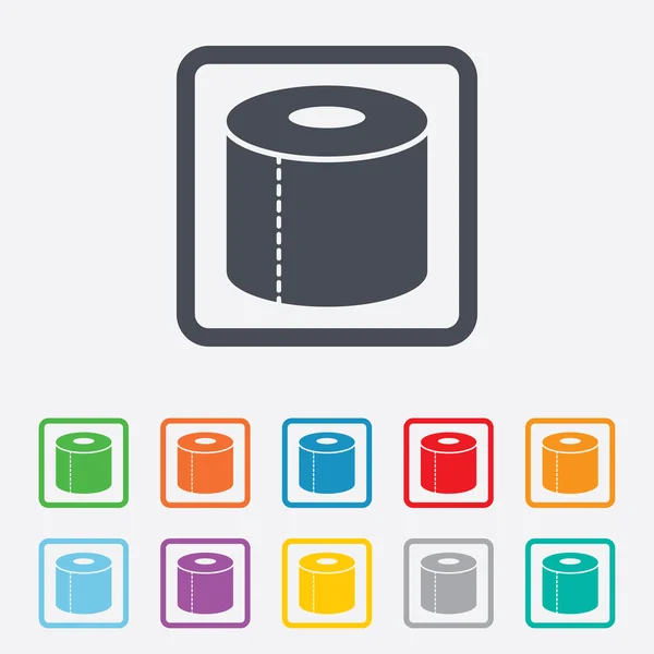 Toilet paper sign icon. WC roll symbol. — Stock Vector