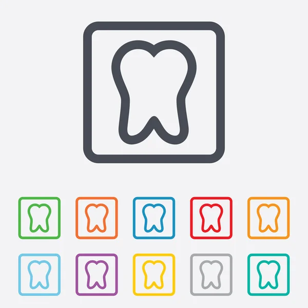 Tooth sign icon. Dental care symbol. — Stock Vector