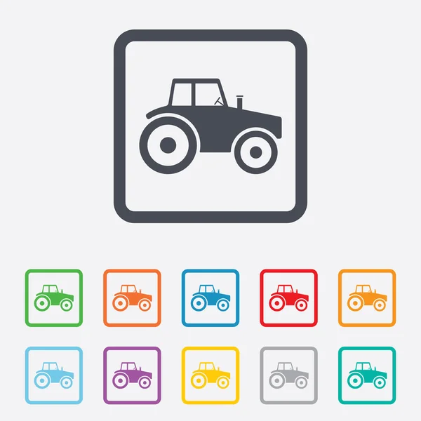 Tractor sign icon. Agricultural industry symbol. — Stock Vector