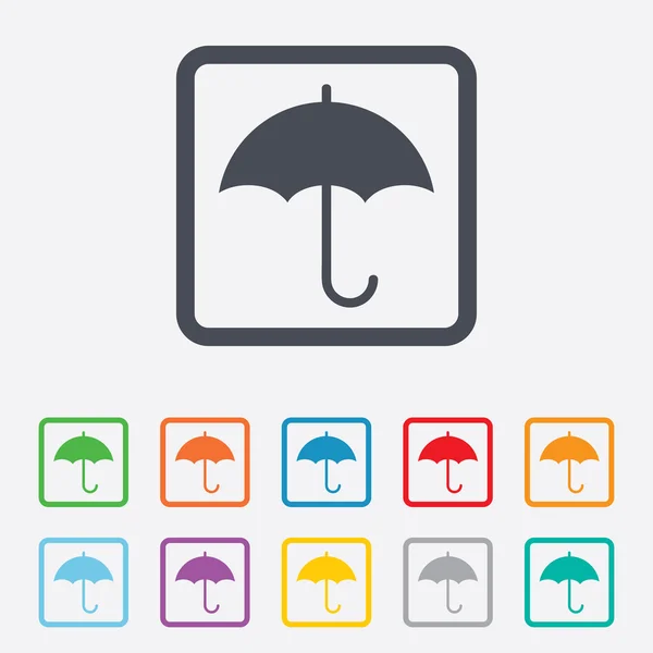 Parapluie signe icône. symbole de protection contre la pluie . — Image vectorielle