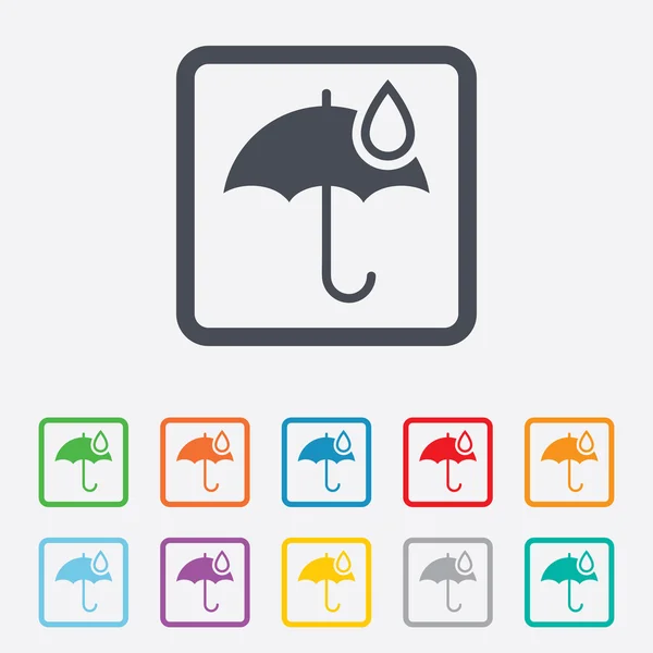 Знак зонтика. Символ капли воды . — стоковый вектор