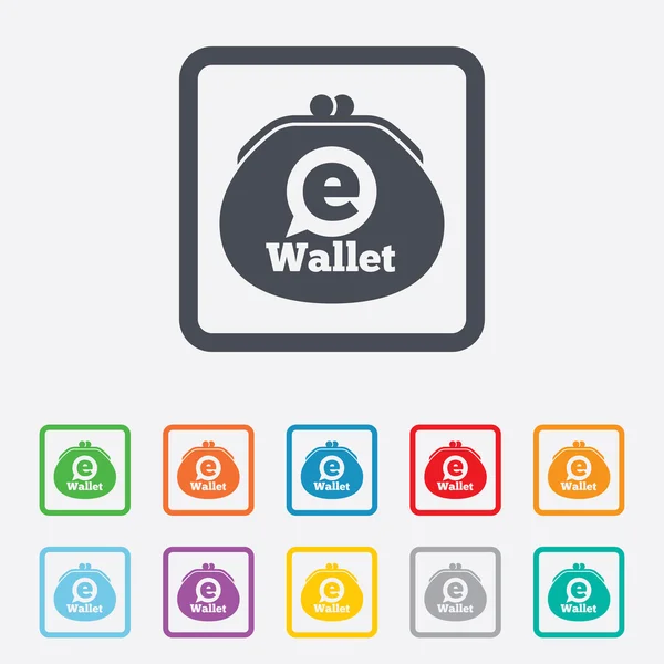 Ewallet 기호 아이콘입니다. 전자 지갑 기호. — 스톡 벡터