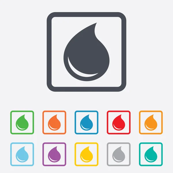 Water drop teken pictogram. scheur symbool. — Stockvector