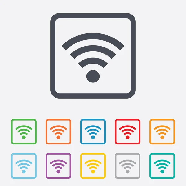 WiFi teken. Wi-fi symbool. draadloos netwerk. — Stockvector
