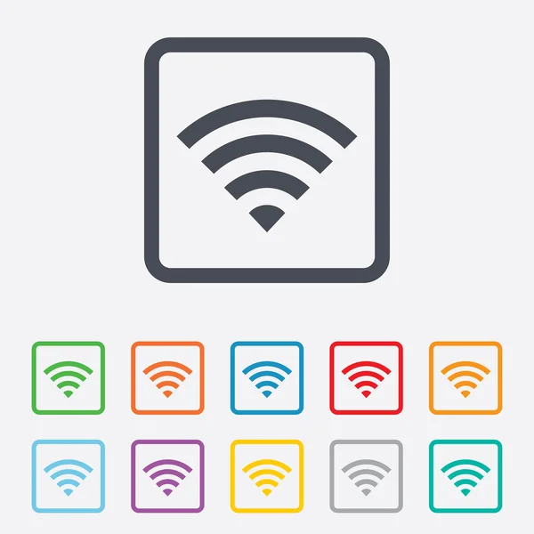 WiFi teken. Wi-fi symbool. draadloos netwerk. — Stockvector