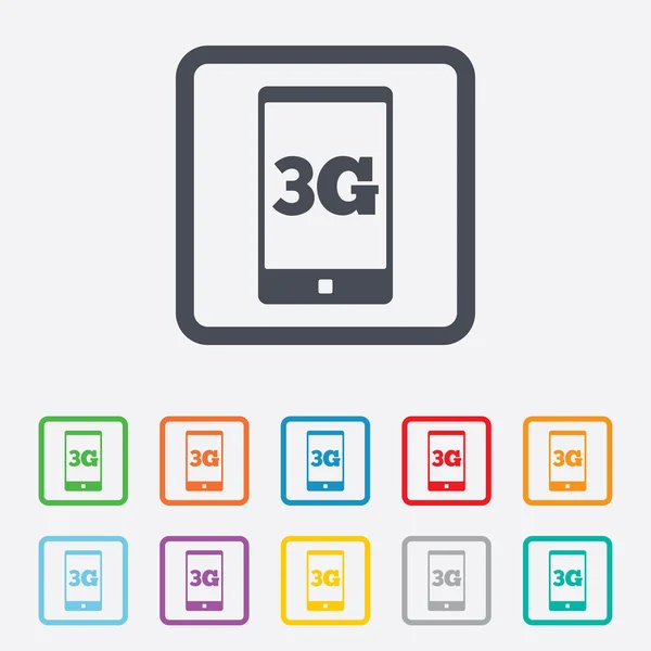 Señal 3G. Tecnología de telecomunicaciones móviles . — Archivo Imágenes Vectoriales