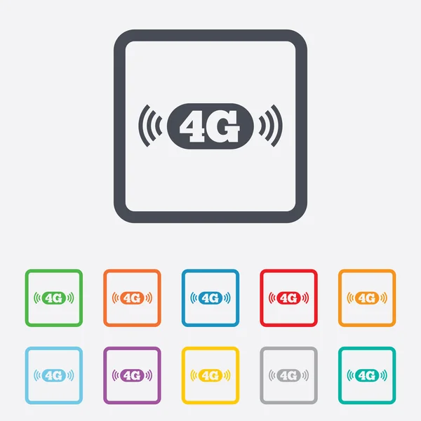 Знак 4G. Мобильные телекоммуникационные технологии . — стоковый вектор