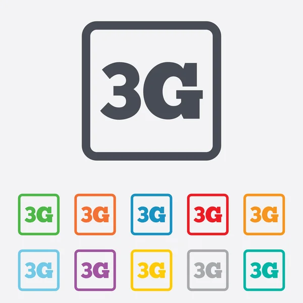 Señal 3G. Tecnología de telecomunicaciones móviles . — Archivo Imágenes Vectoriales