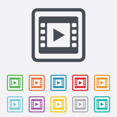 video işareti simgesi. video kare simgesi.