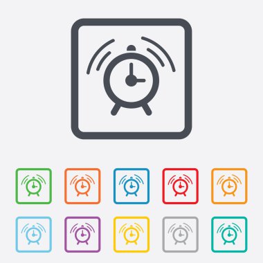 çalar saat işareti simgesi. Alarm sembolü kadar uyan.
