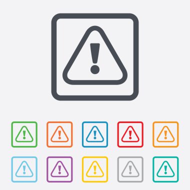 dikkat işareti simgesi. ünlem işareti.