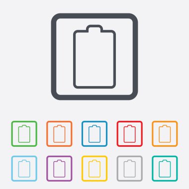 Pil boş işareti simgesi. düşük elektrik sembolü