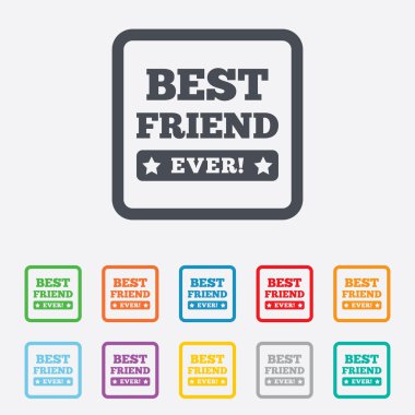 En iyi arkadaşım hiç simge imzala. ödül sembolü.