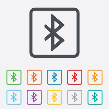 Bluetooth işareti simgesi. mobil şebeke sembolü.