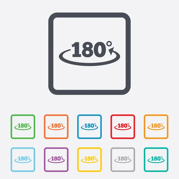 Winkel 180 Grad Zeichen Symbol. Mathematisches Symbol der Geometrie — Stockvektor
