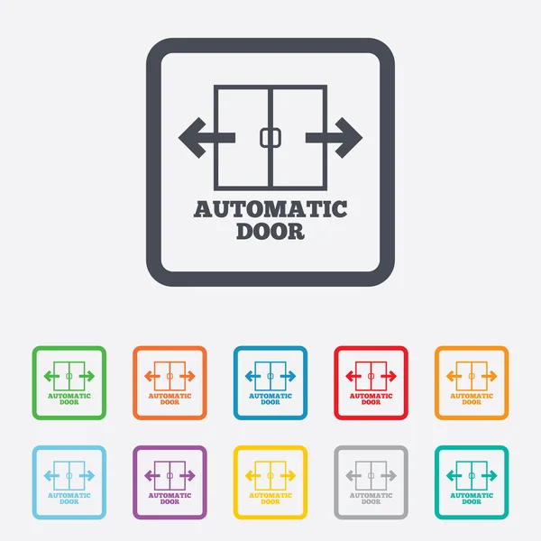 Automatic door sign icon. Auto open symbol. — Stock Vector
