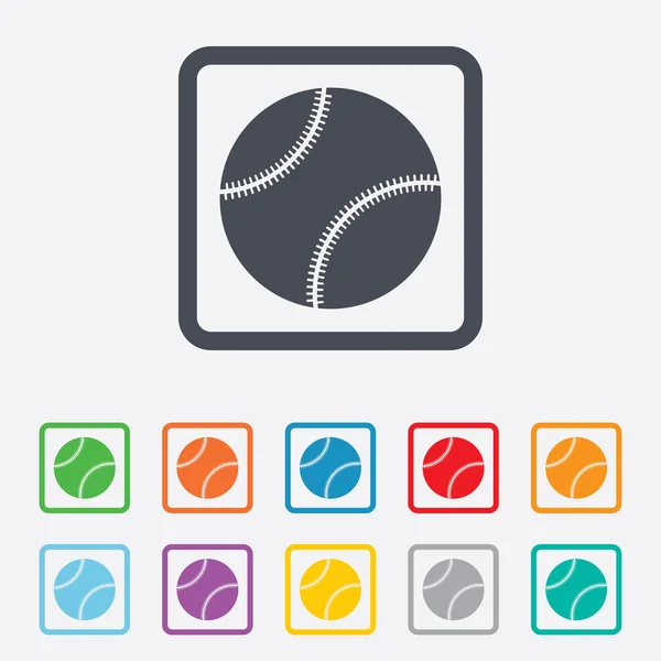 Symbolbild Baseballball. Sportsymbol. — Stockvektor