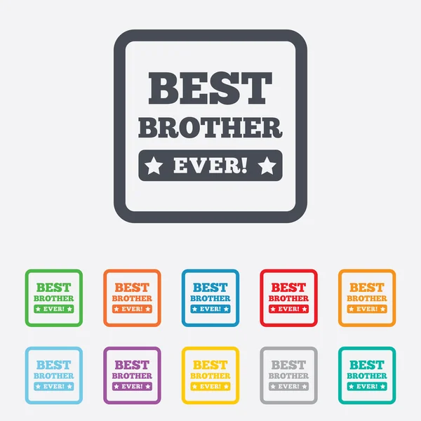 Best brother ever sign icon. Award symbol. — Stock Vector