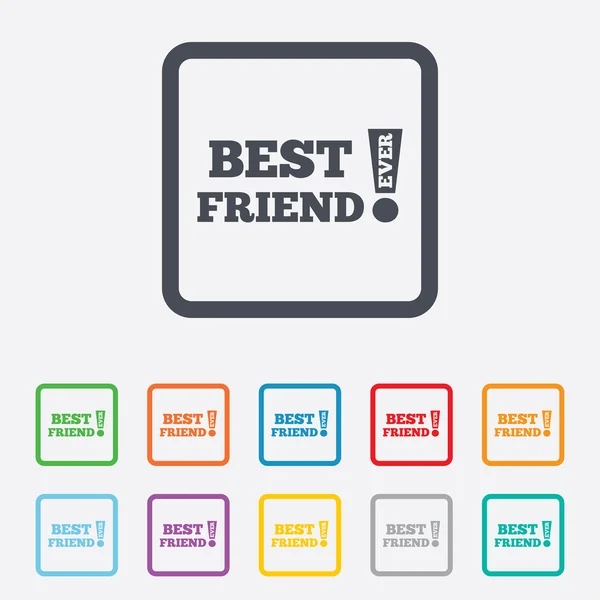 Beste vriend ondertekenen ooit pictogram. Award symbool. — Stockvector