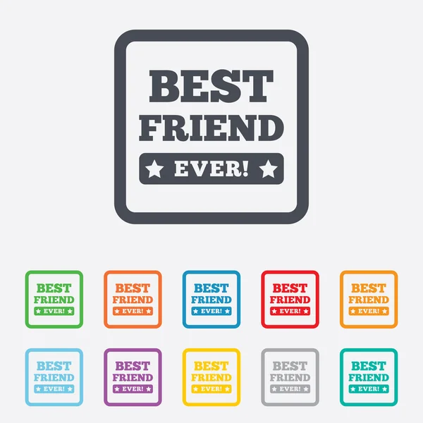Best friend ever sign icon. Award symbol. — Stock Vector