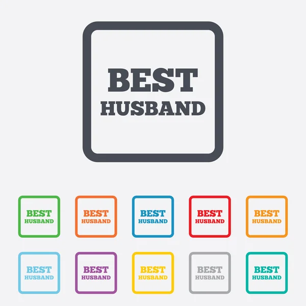 Best husband sign icon. Award symbol. — Stock Vector