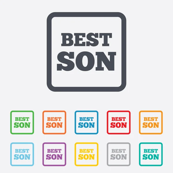 Beste zoon teken pictogram. Award symbool. — Stockvector