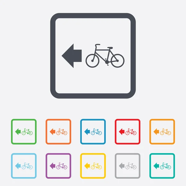 Bicycle path trail sign icon. Cycle path. — Stock Vector
