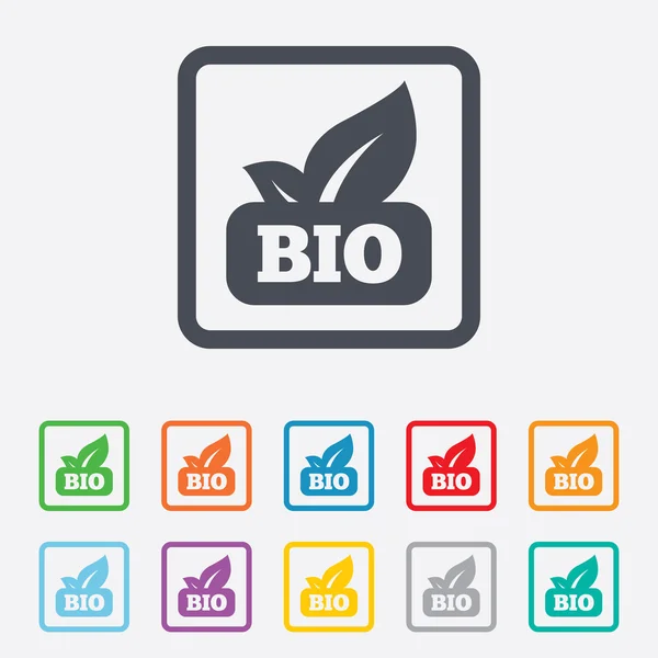 Bioprodukt-Symbol. Blattsymbol. — Stockvektor