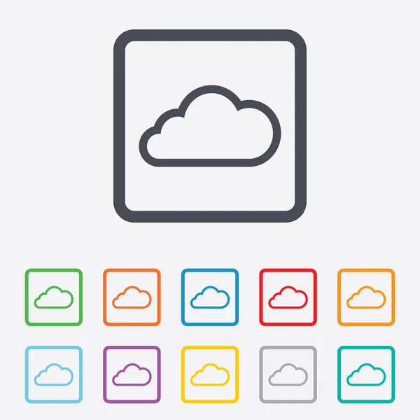 Icono de signo de nube. Símbolo de almacenamiento . — Vector de stock