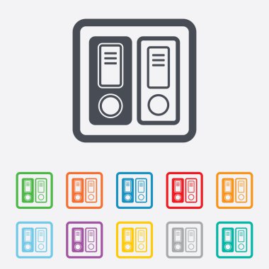 Belge klasörü işaret. Muhasebe Ciltçi simgesi.