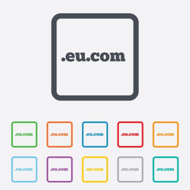 etki alanı eu.com işareti simgesi. Internet alt etki alanı