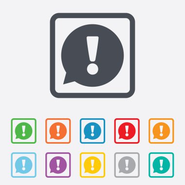 ünlem işareti simgesi. dikkat simgesi.