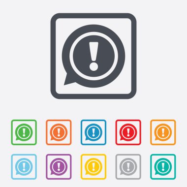 ünlem işareti simgesi. dikkat simgesi.