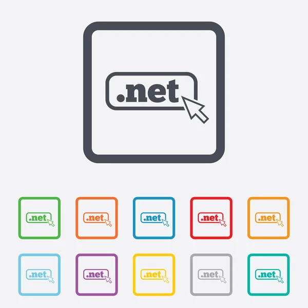 Domein netto teken pictogram. topniveaudomein voor internet — Stockvector