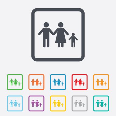 Aile çocuk işareti simgesi ile tamamlamak.