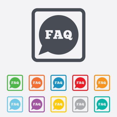 SSS bilgi işareti simgesi. Yardım simgesi.