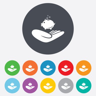 Bağış el işareti simgesi. Yardım veya bağış.