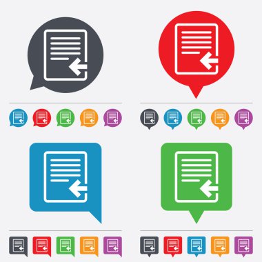 içe aktarma dosyası simgesi. Dosyayı belge simgesi.