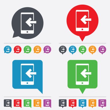 gelen çağrı işareti simgesi. akıllı telefon simgesi.