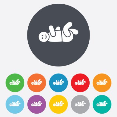 Bebek Bebek işareti simgesi. Yürümeye başlayan çocuk sembolü.