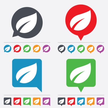 yaprak işareti simgesi. taze ürün simgesi.