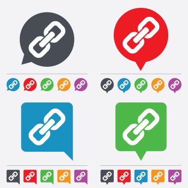 Link işareti simgesi. Köprü sembolü.