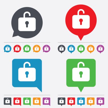 kilit işareti simgesi. giriş sembolü.