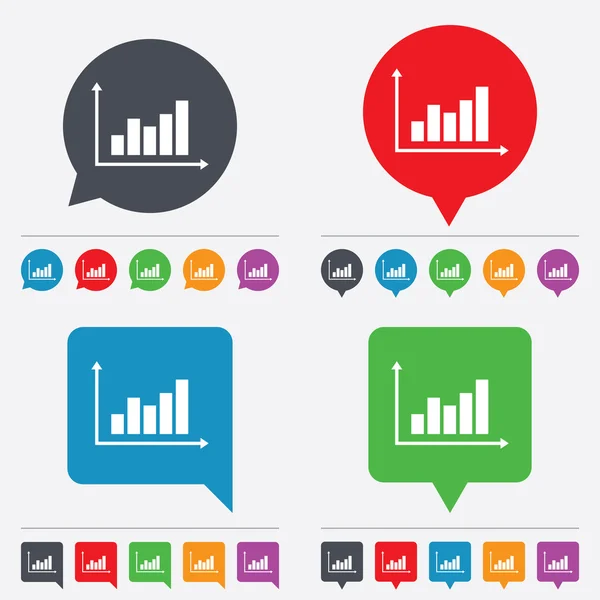 Gráfico ícone de sinal gráfico. Símbolo do diagrama . — Vetor de Stock