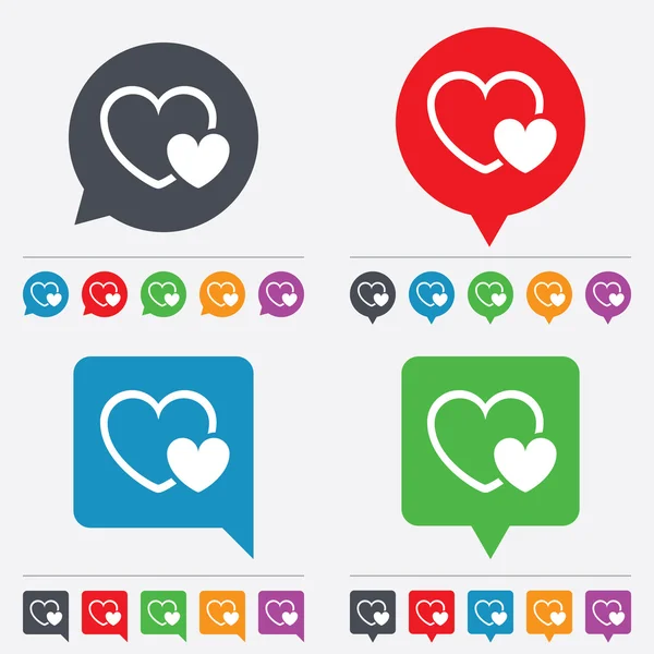 kalp işareti simgesi. aşkın sembolü.