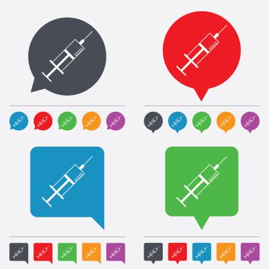 şırınga işareti simgesi. tıp sembolü.