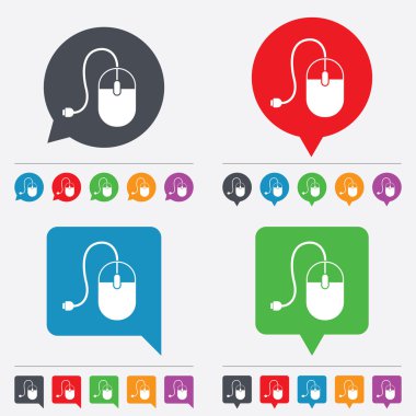 bilgisayar fare işareti simgesi. tekerlek ile optik.