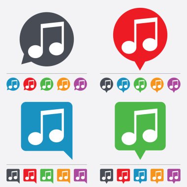 müzik Not işareti simgesi. müzik simgesi.