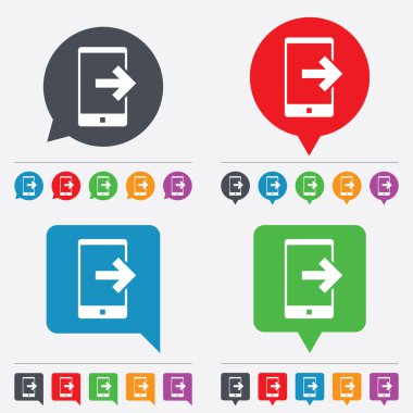 outcoming çağrı işareti simgesi. akıllı telefon simgesi.