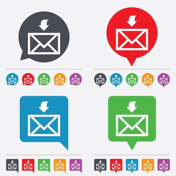 Mail ontvangen pictogram. envelop symbool. krijg bericht — Stockvector